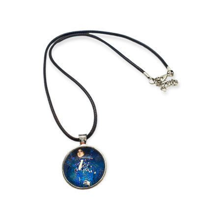 necklace leather cord klimt1